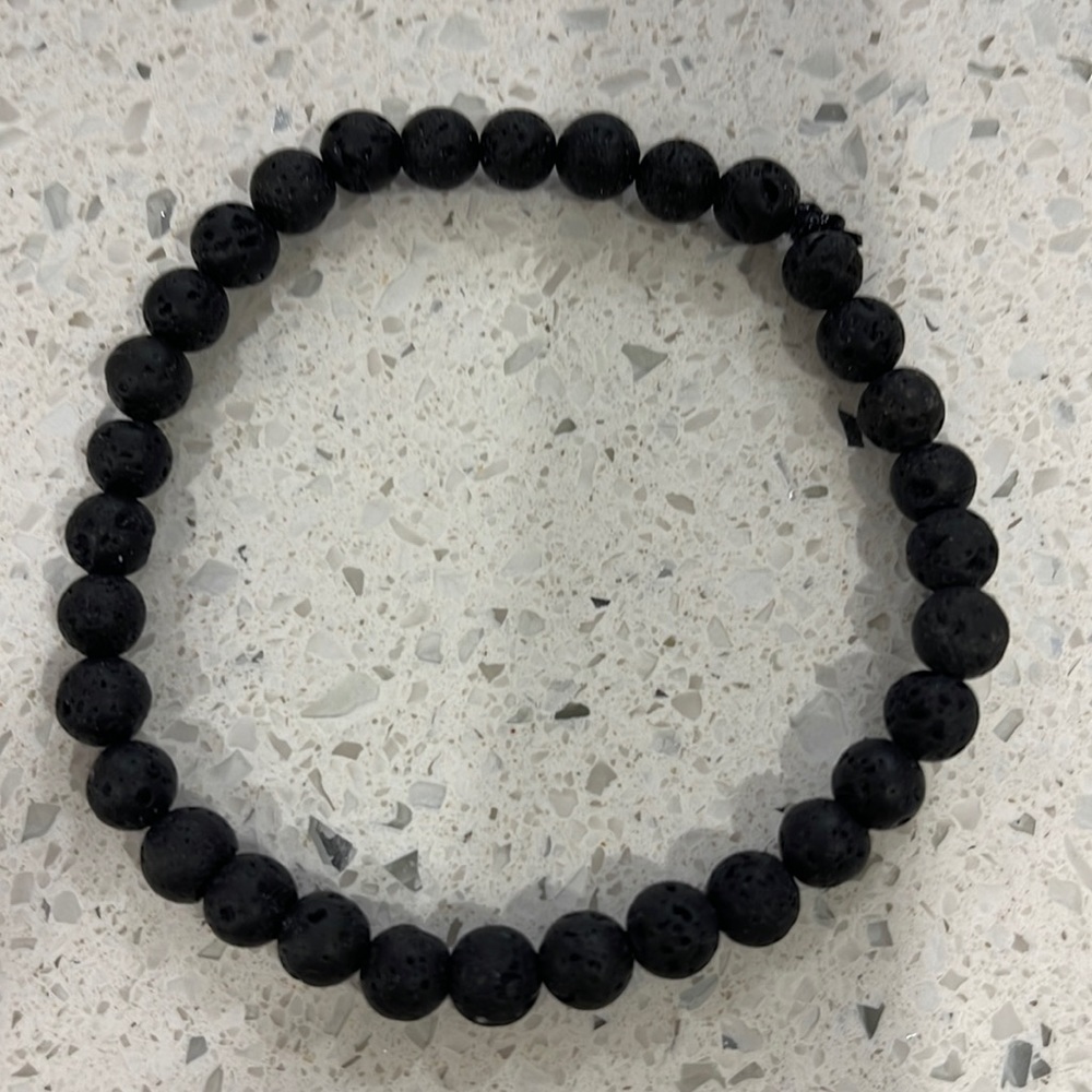 8 inch lava stone  bracelet